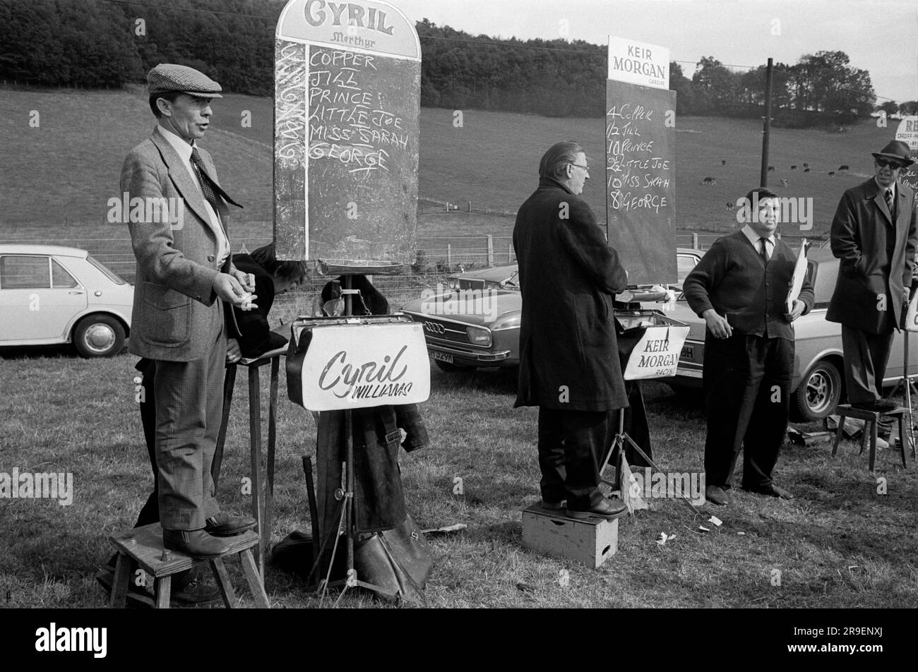 Bookies at Usk Agricultural Show, South Wales, 1976 Stock Photo