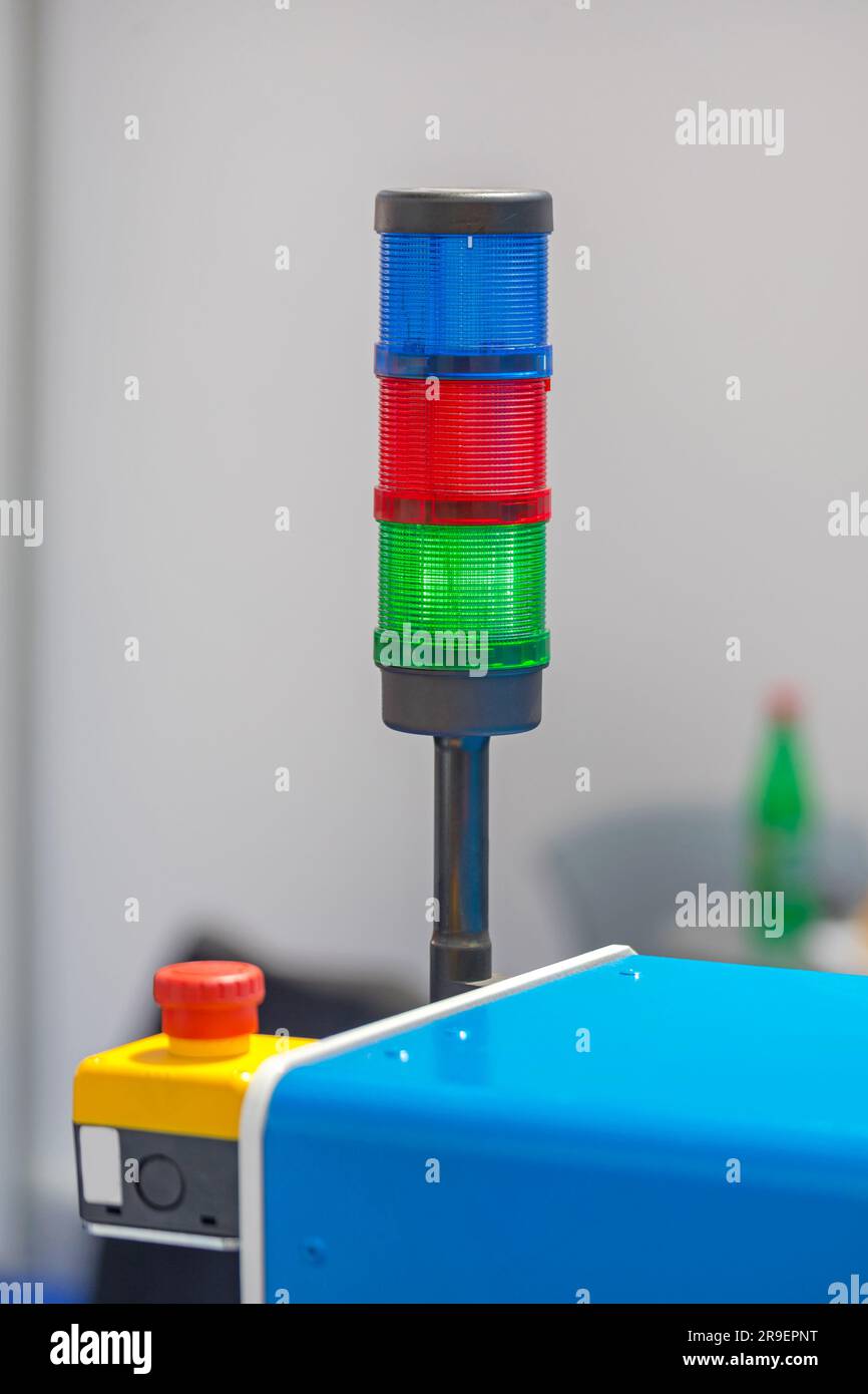 Green Signal at Stack Light Machine Production Go Stock Photo - Alamy