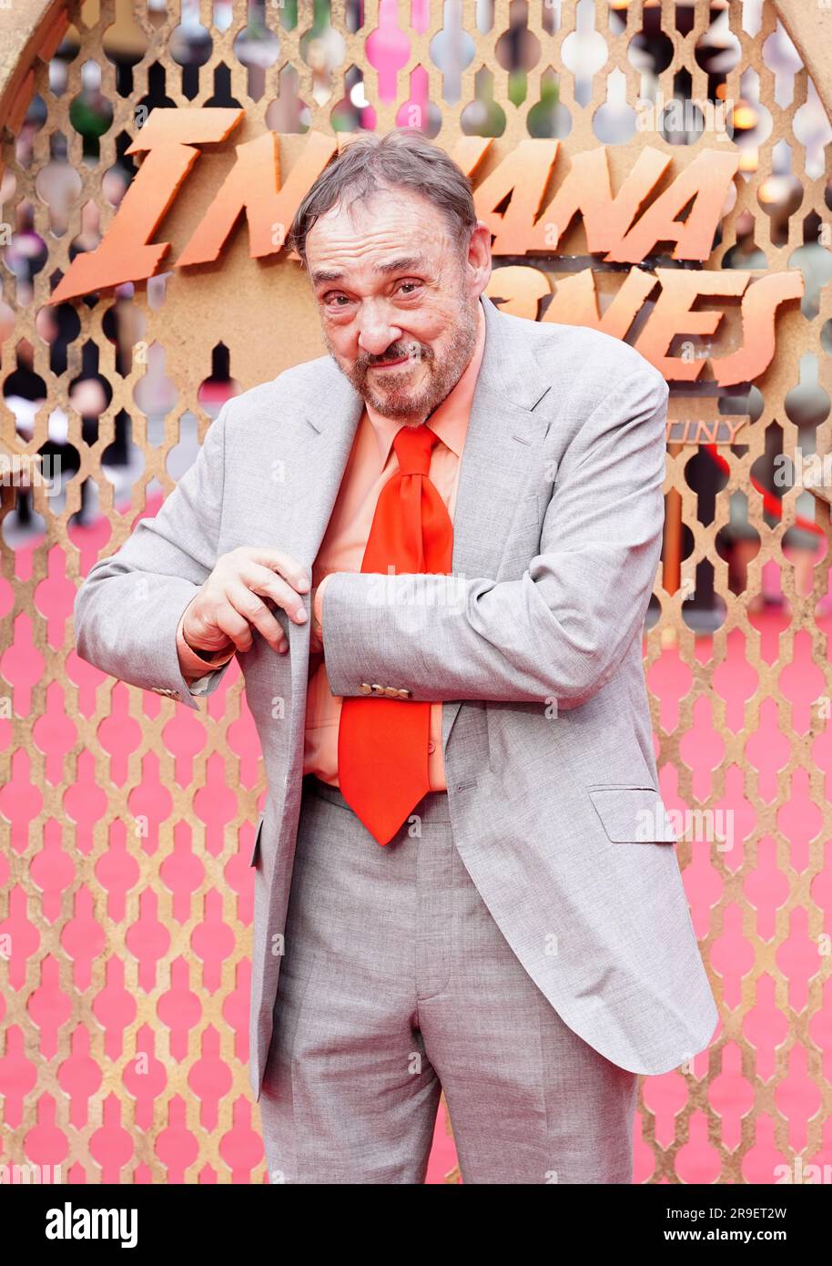 John RhysDavies arrives for the UK premiere of Indiana Jones and the Dial of Destiny at