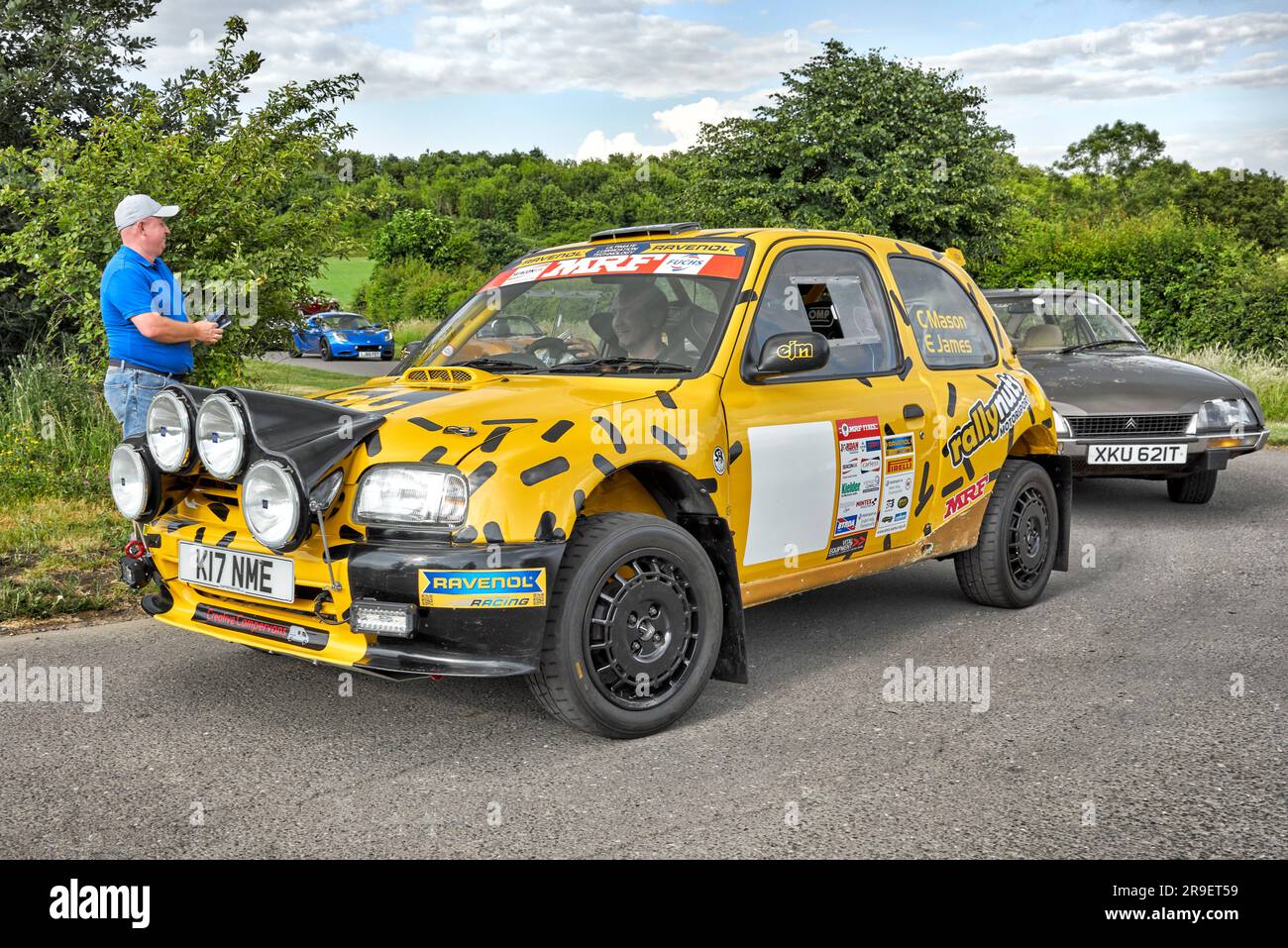 Nissan Micra LX Rally car 1994 Championship winning motor sport competition car Stock Photo