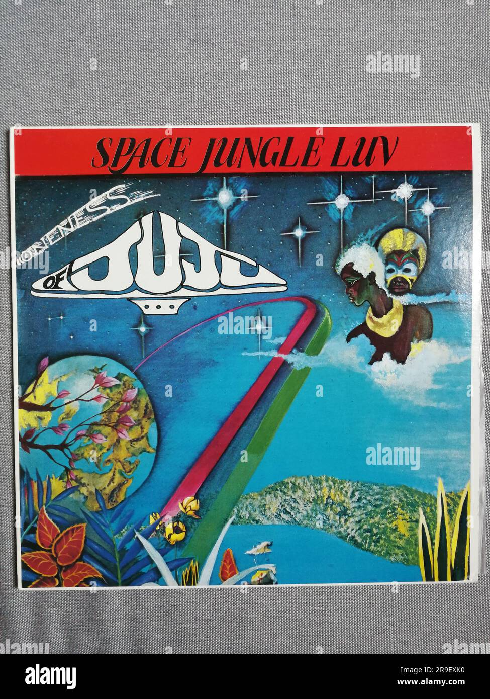 Oneness of Juju 1976 album Space Jungle Luv vinyl record cover Stock Photo