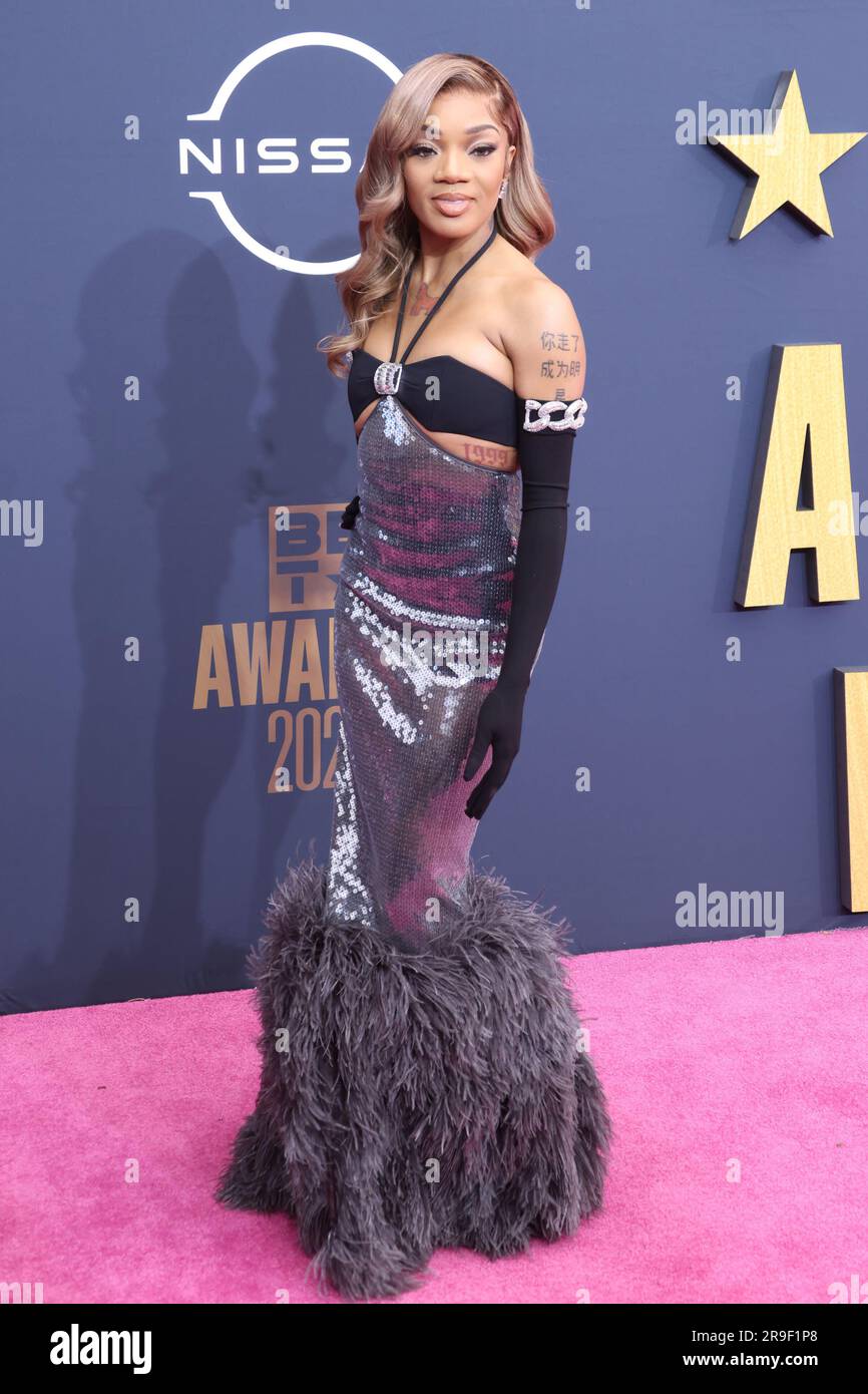 GloRilla at the 2023 BET Awards held at the Microsoft Theater on Sunday ...