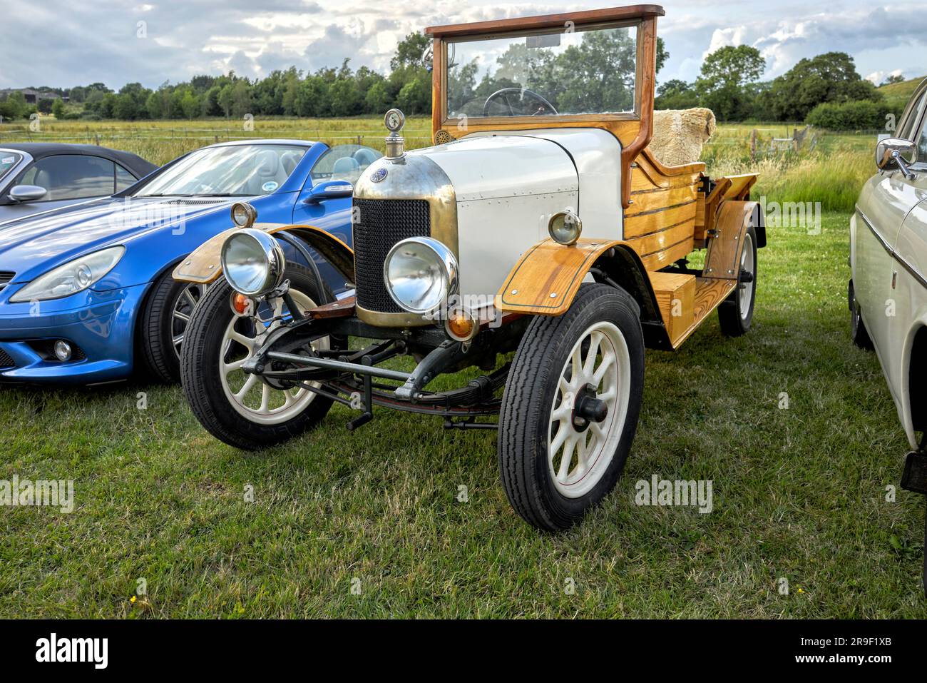 Morris Cowley Bull Nosed 1925 vintage car modified with extensive wood fittings. Stock Photo