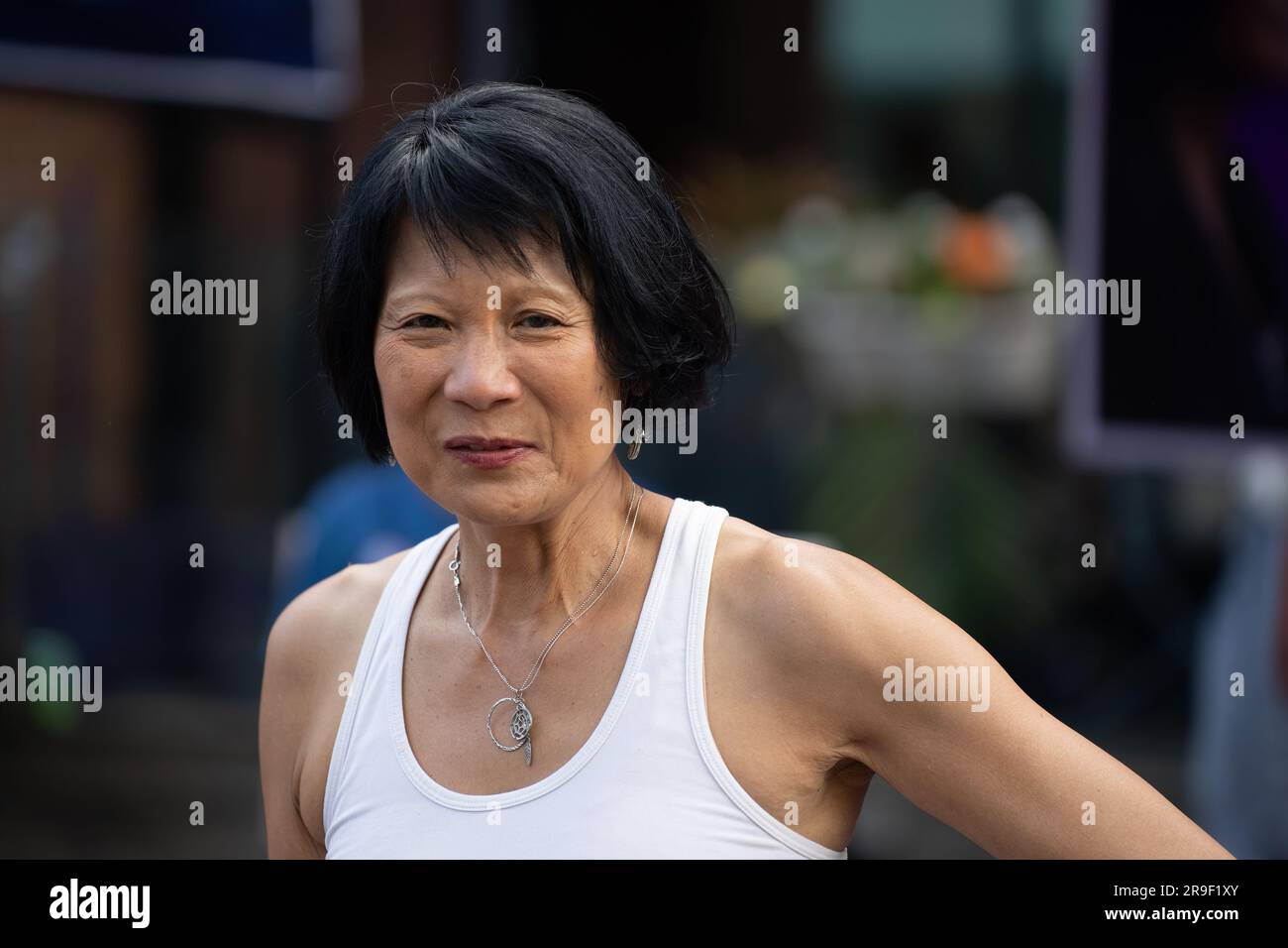 Olivia Chow at Toronto Pride in Toronto, Ontario, Canada on June 25