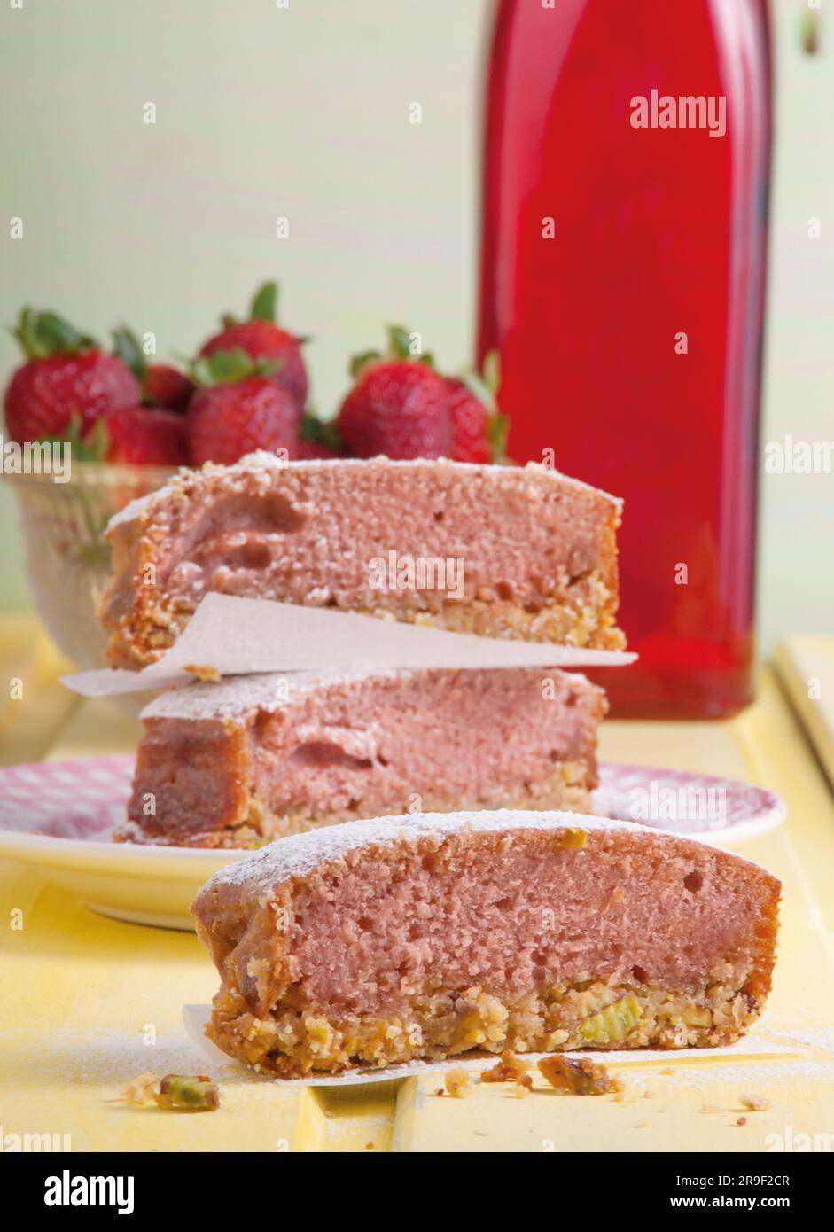 Birthday cake with strawberries hi-res stock photography and images - Alamy