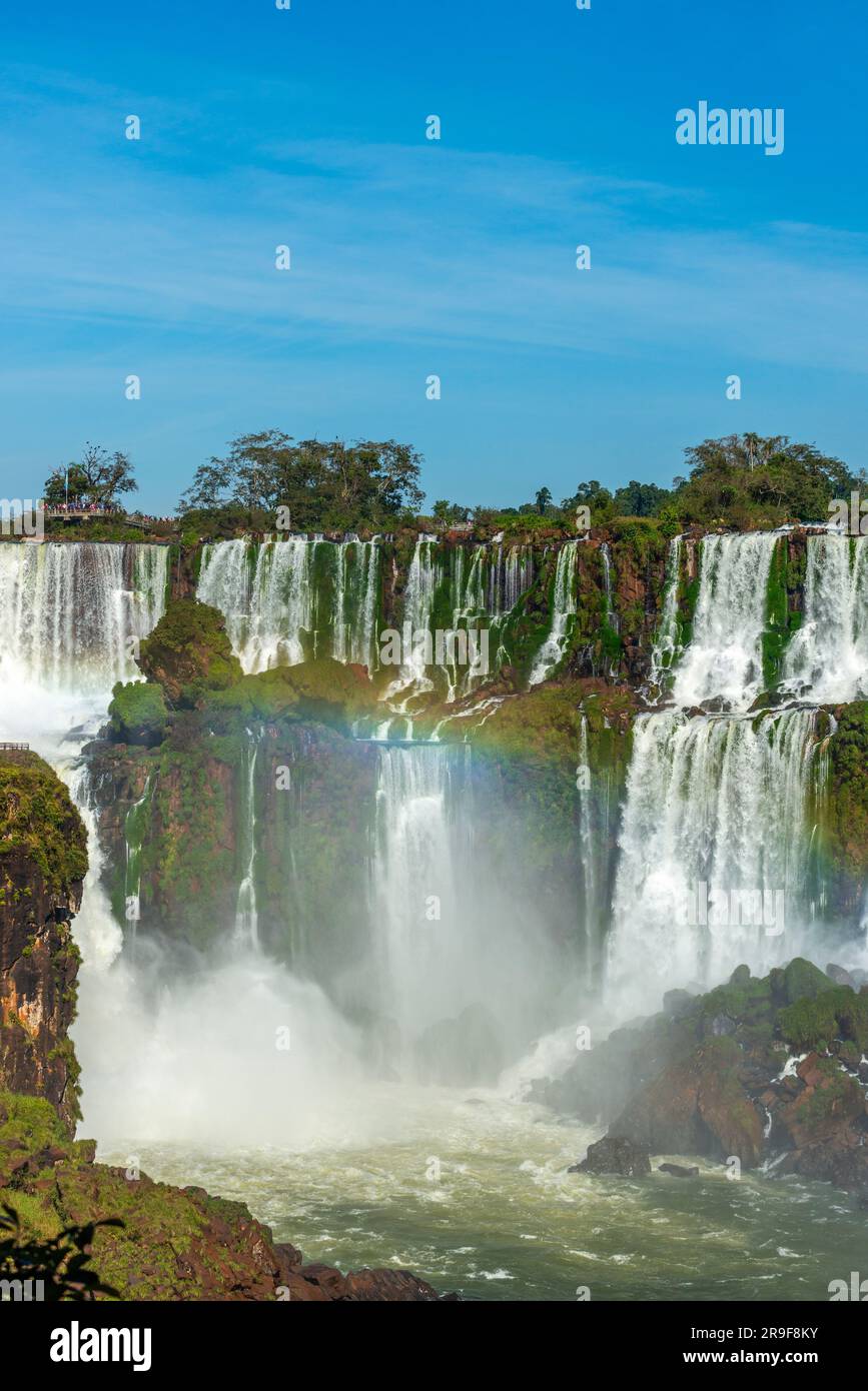 Unterer Rundweg, Lower Circuit, Cataratas del Iguazú,  Iguazu Wasserfälle, Nationalpark Iguzú, UNESCO Welterbe, Provinz Misiones, Argentinien, Latein Stock Photo