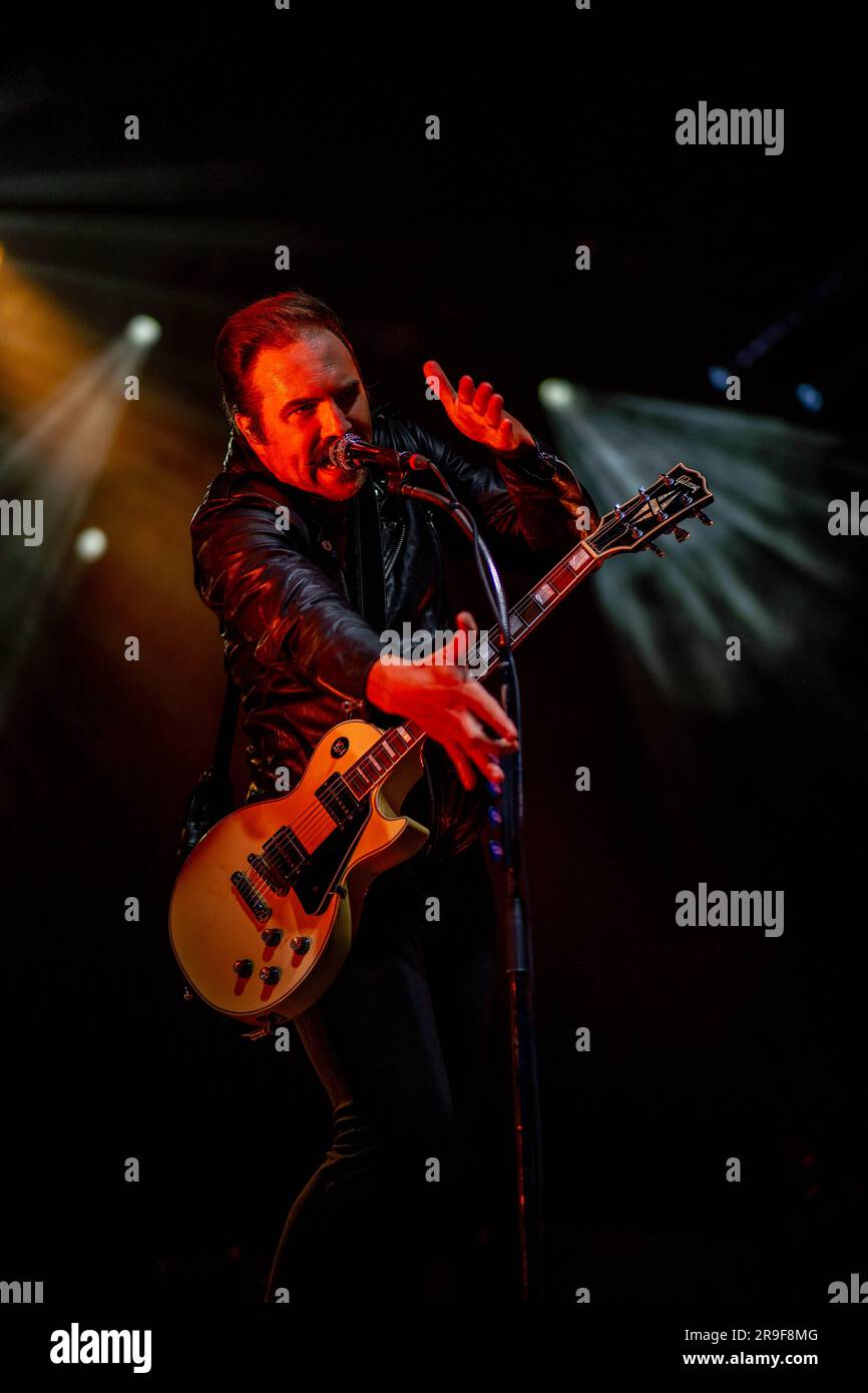 Vienna, Austria. 25 June 2023.  Swedish rock band Royal Republic on the Bank Austria/radio 88.6 Rock Bühne   stage at the 40th „Donauinselfest“ performing their most well known songs. ©Andreas Stroh Stock Photo