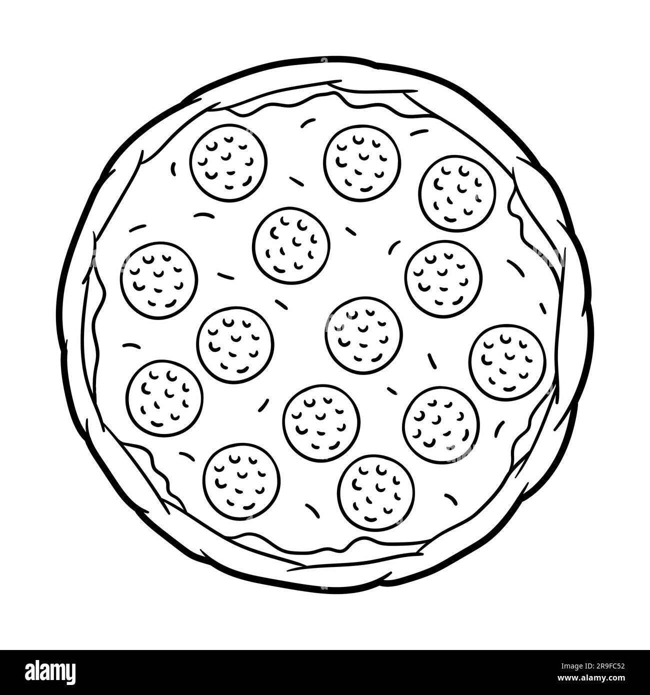 whole pizza clip art black and white