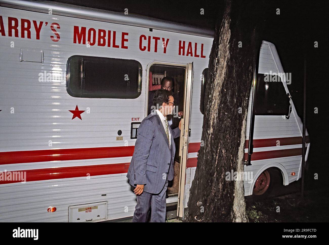 WASHINGTON DC 1990 Washington DC Mayor Marion Barry stands inside his