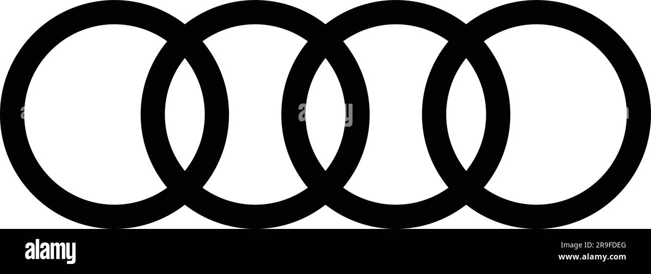 Audi Emblem on Black Background · Free Stock Photo
