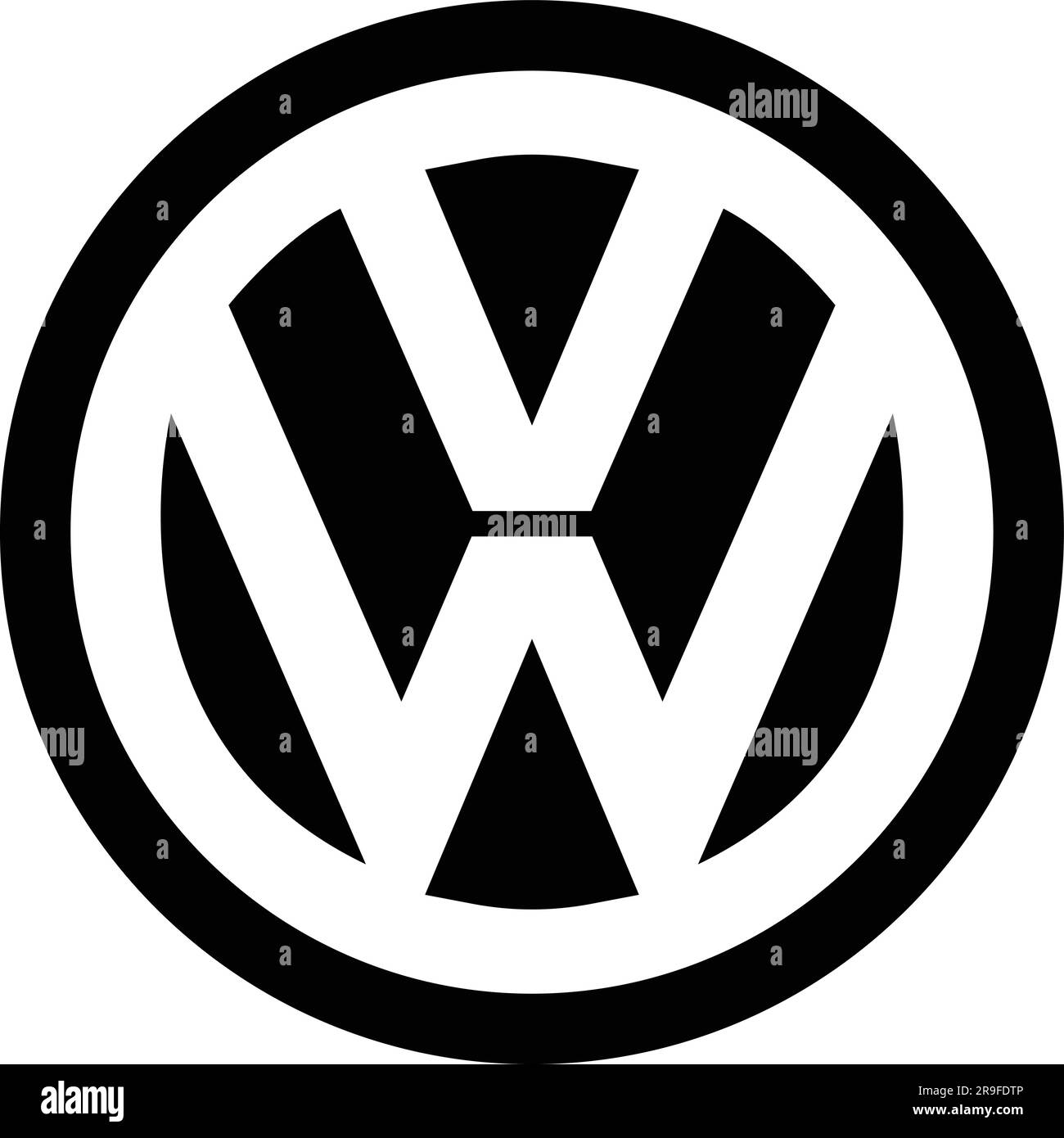 Volkswagen logo icon car brand sign symbol famous label identity style Top automotive industry leader art design vector. Black automobile emblem sign Stock Vector