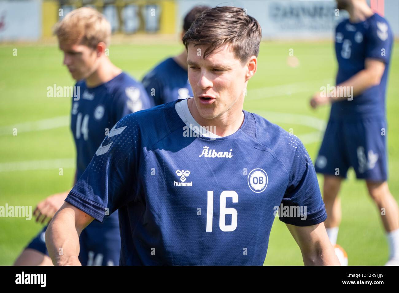Odense, Denmark. 26th June, 2023. Sauli Väisänen (16) of Odense BK seen during a training session as part of the pre-season of the Danish Superliga club Odense Boldklub at the training site Aadalen in Odense. (Photo Credit: Gonzales Photo/Alamy Live News Stock Photo