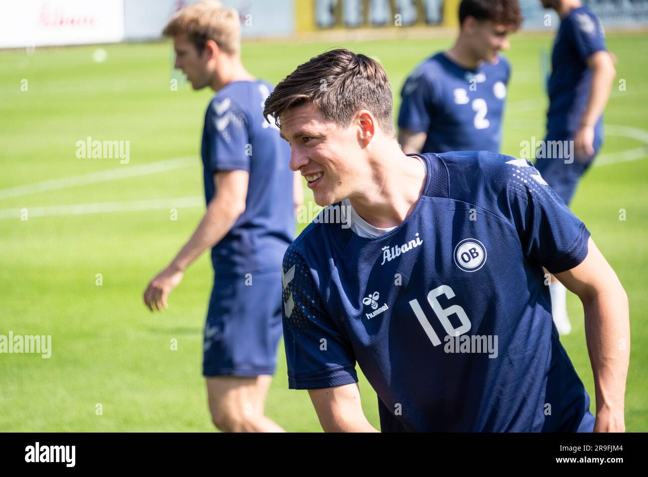 Odense, Denmark. 26th June, 2023. Sauli Väisänen (16) of Odense BK seen during a training session as part of the pre-season of the Danish Superliga club Odense Boldklub at the training site Aadalen in Odense. (Photo Credit: Gonzales Photo/Alamy Live News Stock Photo