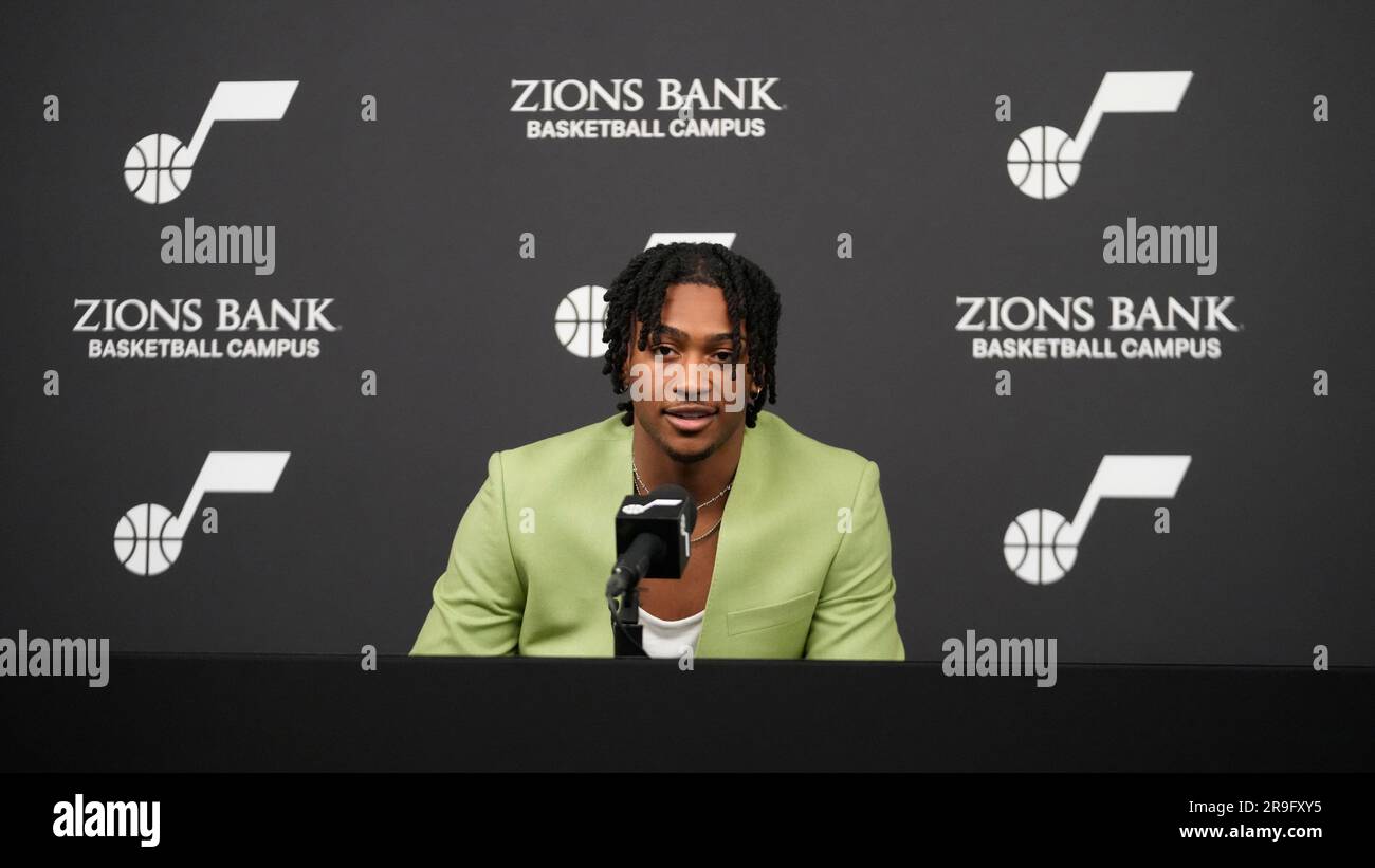 Utah Jazz's first round draft pick Brice Sensabaugh, 28th overall pick