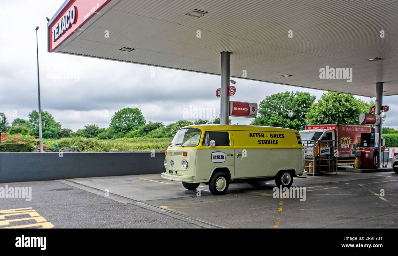 A 1979 Volkswagen Beetle Van seen here in pristine condition and still in the colours of  the electricity company that originally owned it. Stock Photo