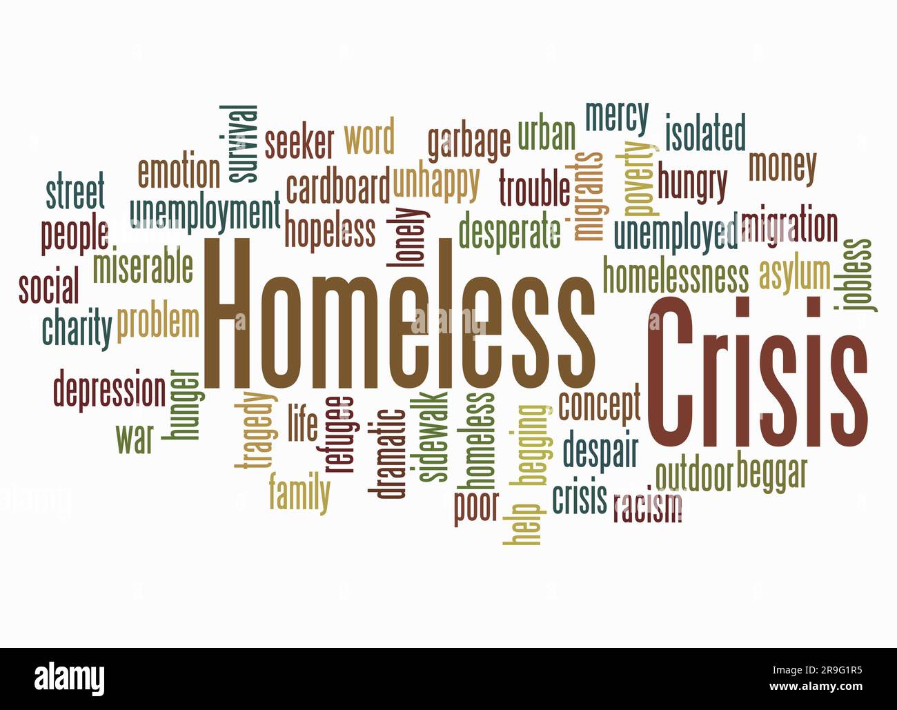 Word Cloud with HOMELESS CRISIS concept create with text only Stock ...