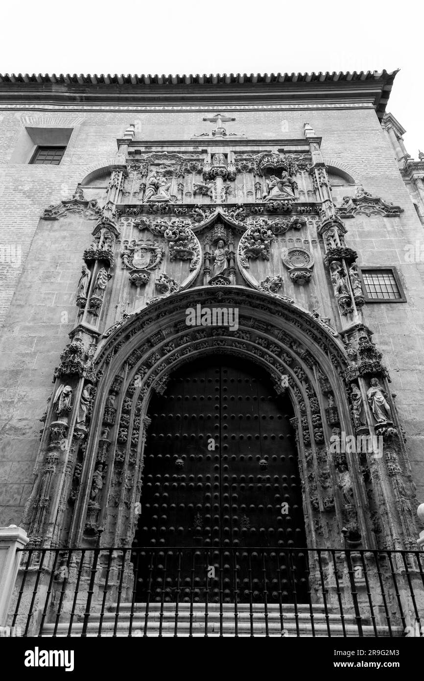 The Cathedral of Malaga is a Roman Catholic church in Malaga, Andalusia, southern Spain. Renaissance style architecture with baroque details. Stock Photo