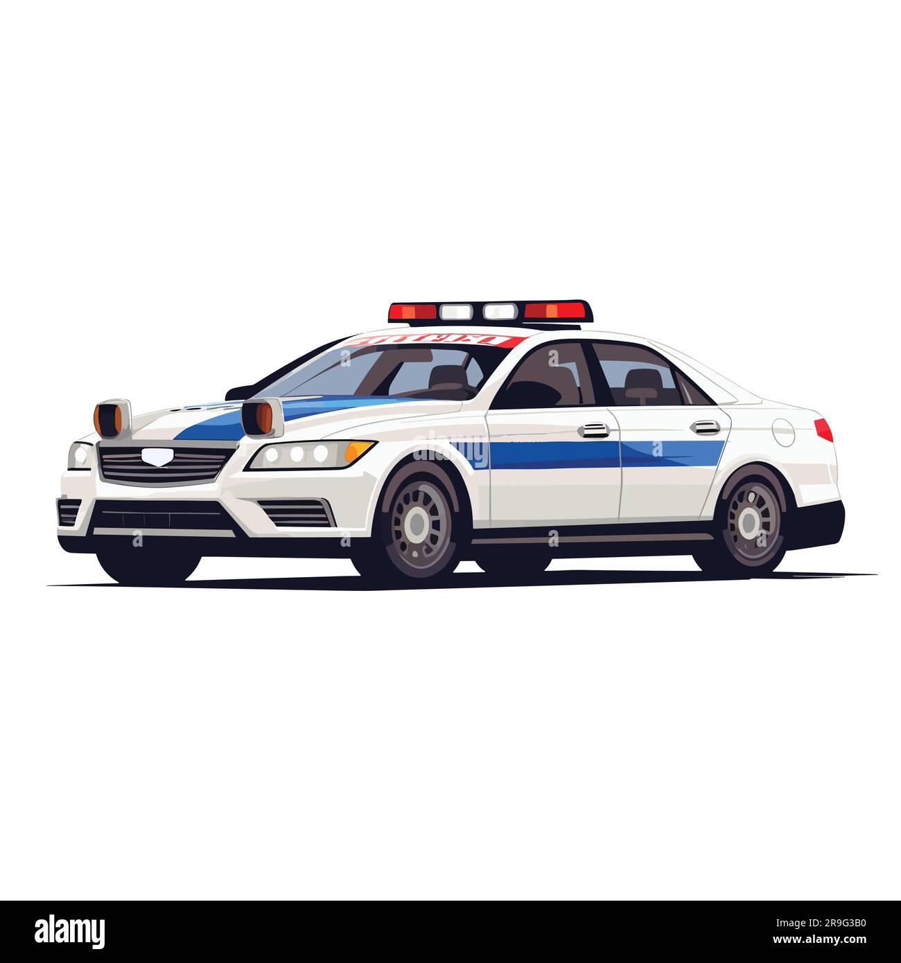 police car vector flat minimalistic isolated Stock Vector Image & Art