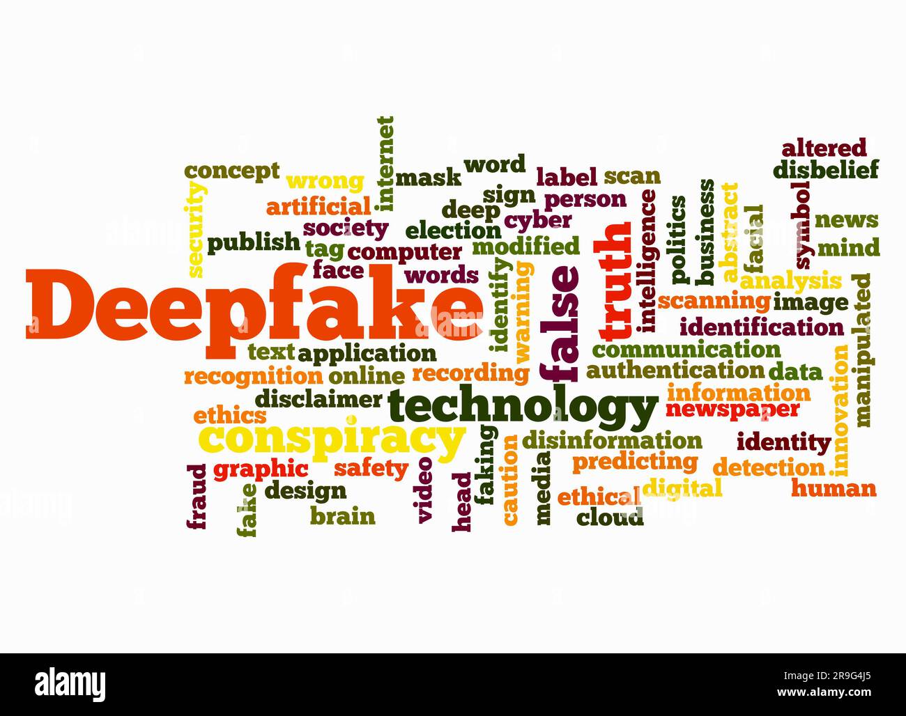 Word Cloud With DEEPFAKE Concept Create With Text Only Stock Photo Alamy