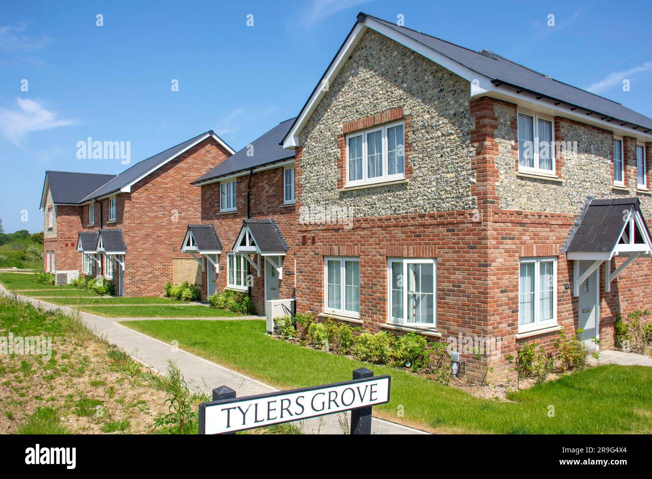 Captiva Homes Highwood Grove housing development, Rookley, Isle of Wight, England, United Kingdom Stock Photo
