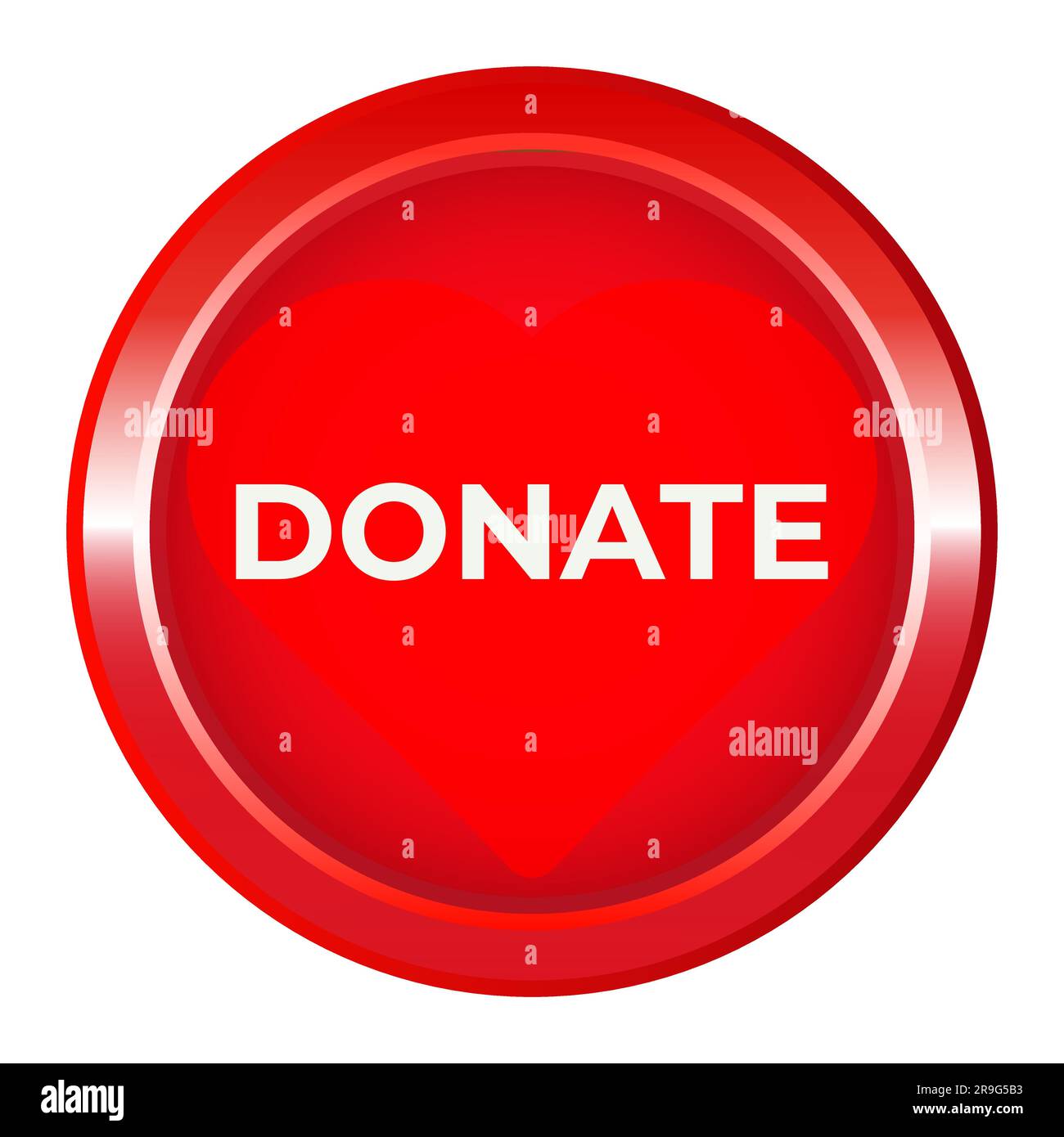 modern red please donate now sign Stock Vector