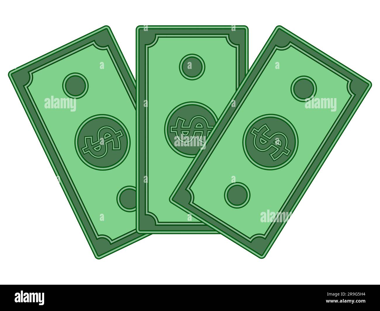 Stack of money Dollar banknotes 3D icon Currency symbol Stock Vector ...
