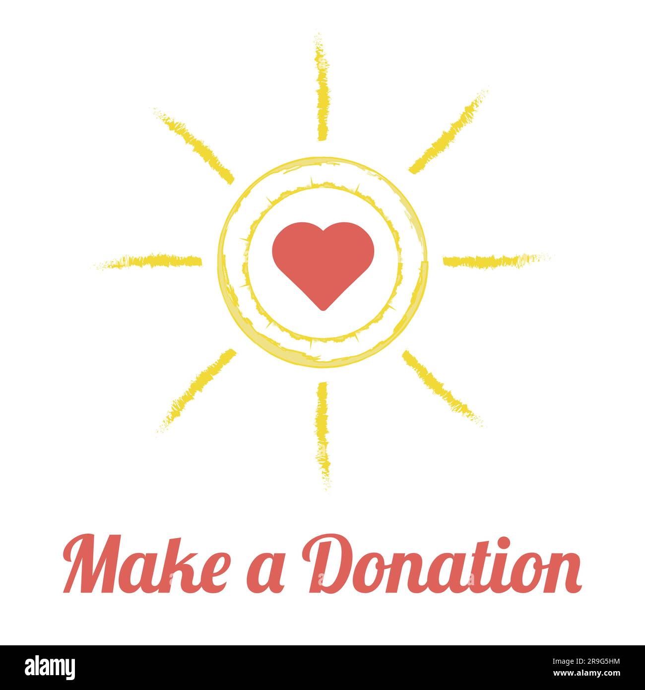 Charity and donation sticker, label, badge, and logo. Retro style