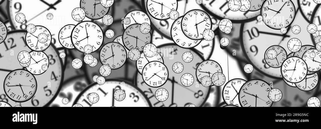 Large set of vintage clock faces. Texture of time, Elegant collection