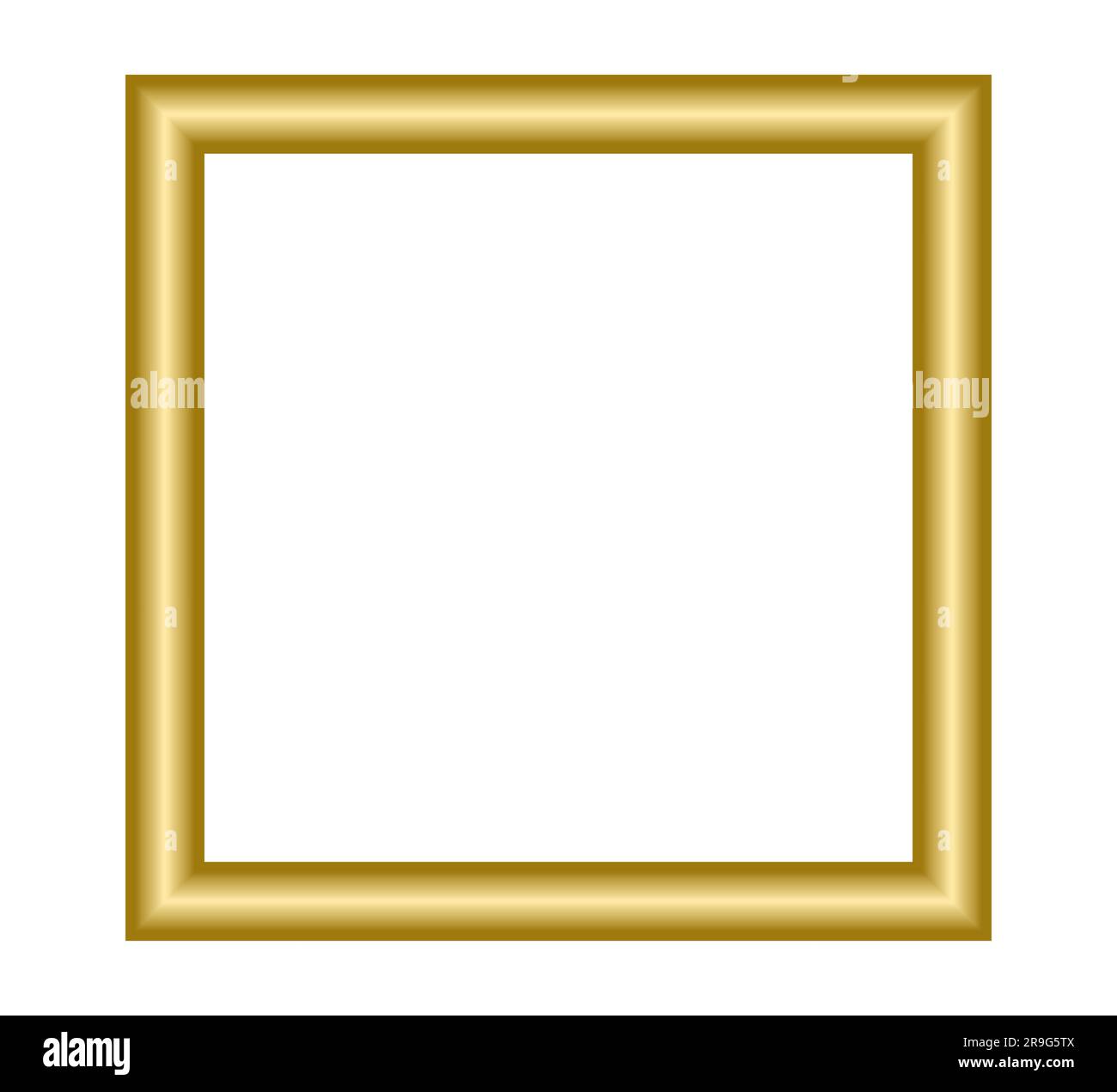 Golden square frame. Copy space Gold design element Vector illustration ...