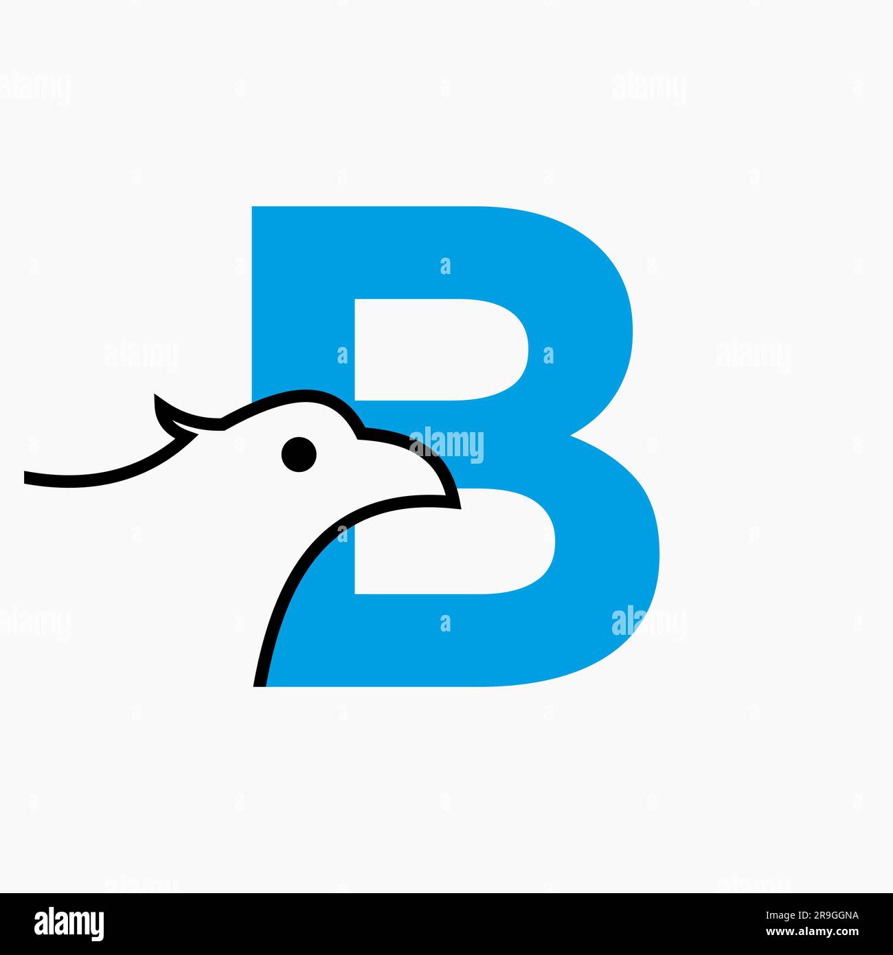 Initial Letter B Eagle Logo Design. Transportation Symbol Vector ...