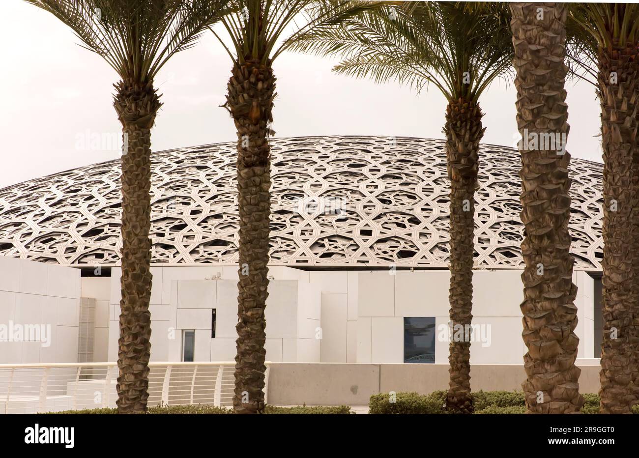 Roof exterior  of the Louvre Museum Abu Dhabi, UAE Stock Photo