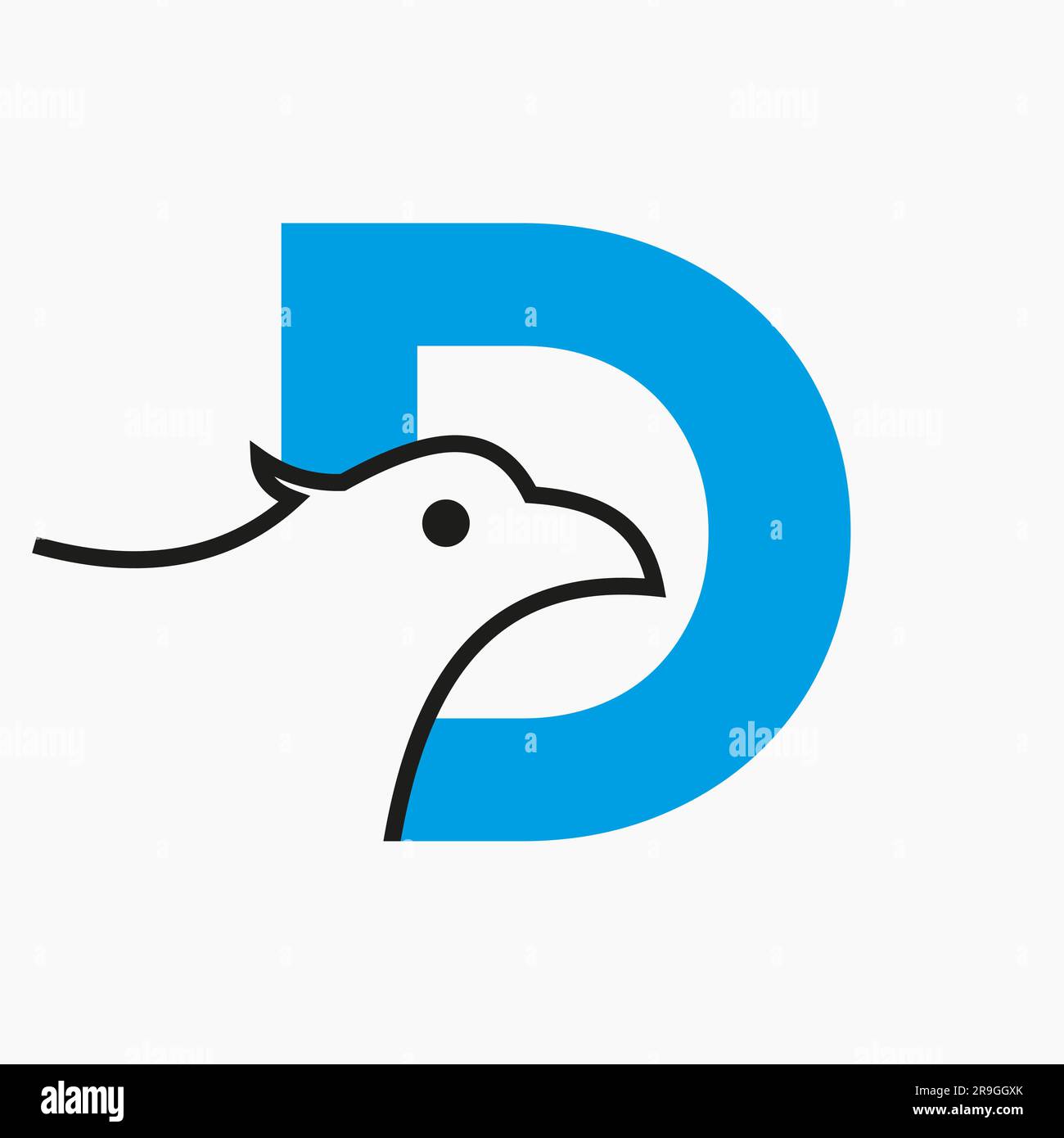 Initial Letter D Eagle Logo Design. Transportation Symbol Vector ...