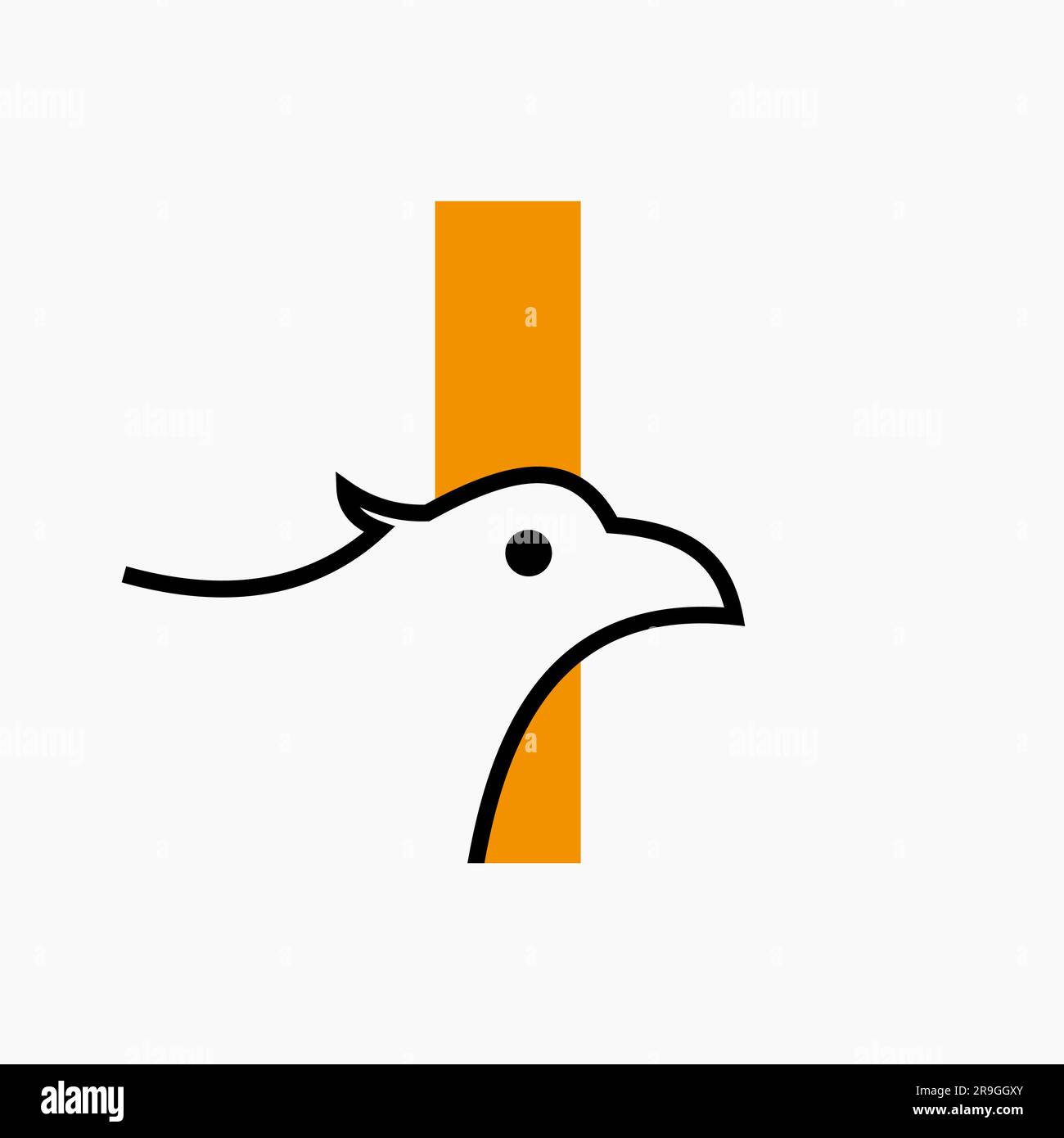 Initial Letter I Eagle Logo Design. Transportation Symbol Vector ...