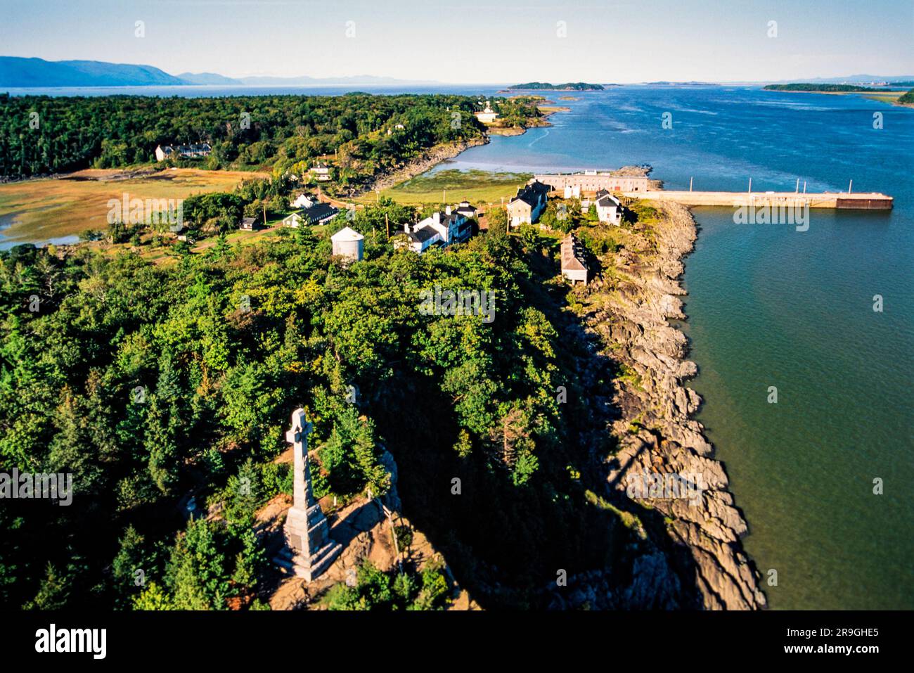 Aerial of Grosse-Ile, Quebec, PQ, Canada Stock Photo - Alamy