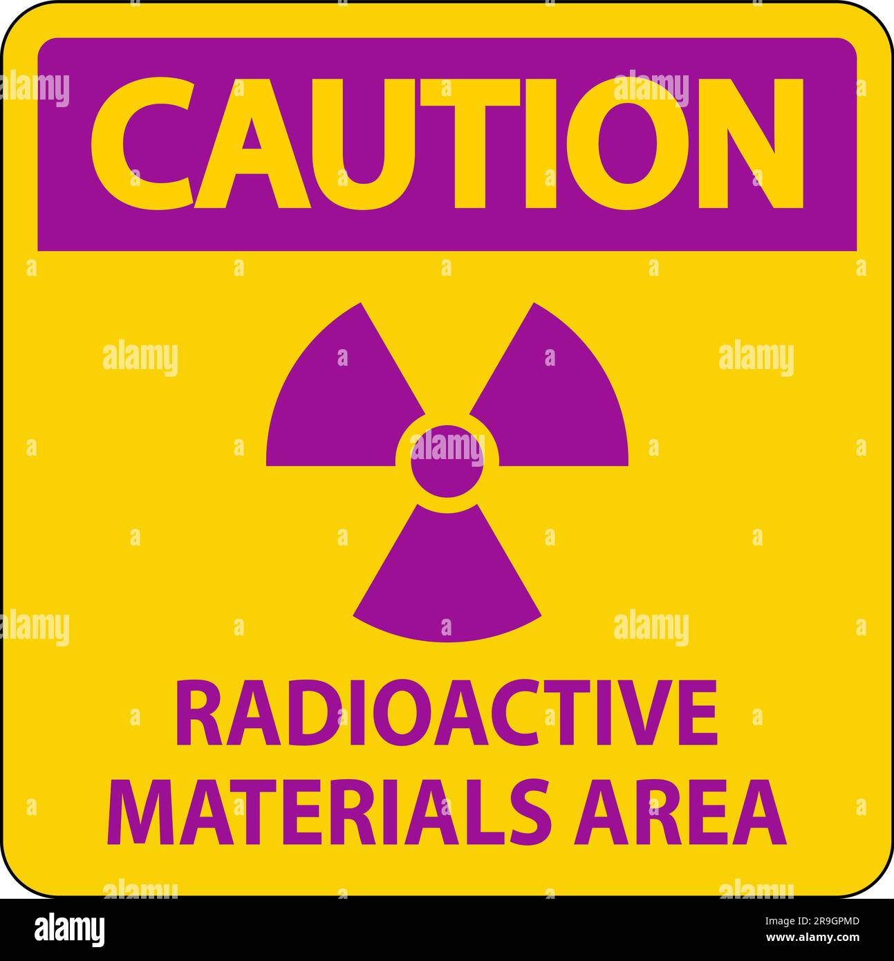 Caution Sign Radioactive Materials Area Stock Vector Image & Art Alamy
