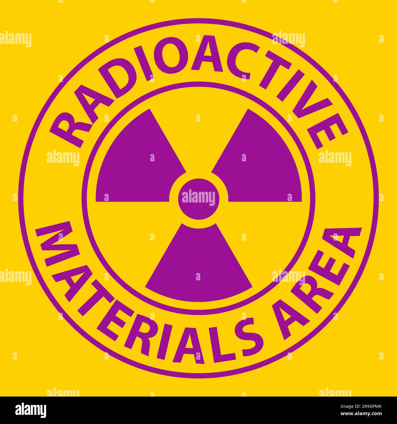 Caution Sign Radioactive Materials Area Stock Vector Image & Art Alamy