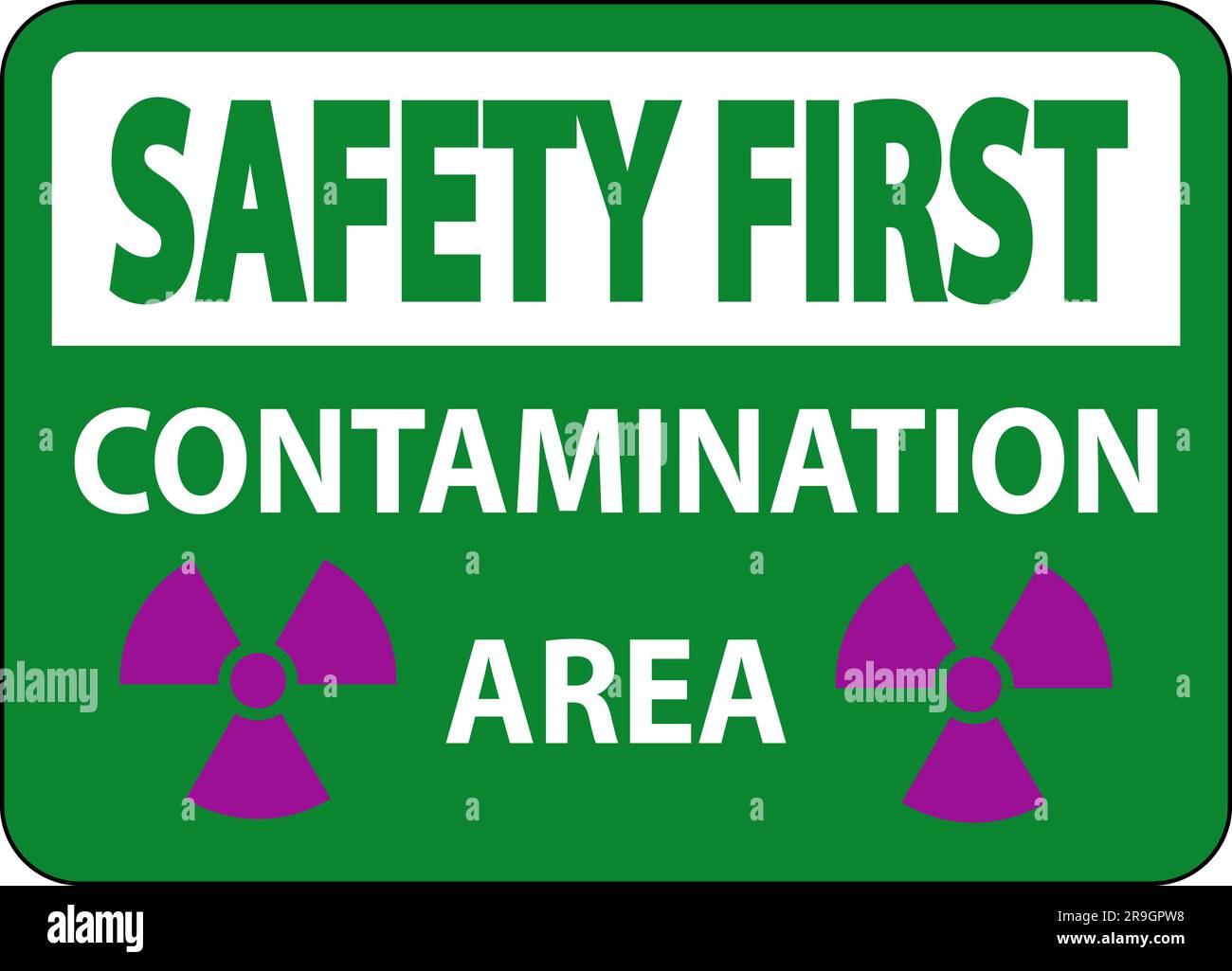 Safety First Radioactive Materials Sign Caution Contamination Area