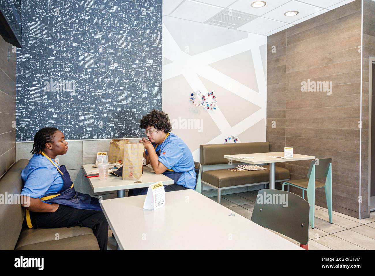 Mims Florida,McDonald's Restaurant fast food,employees on meal break