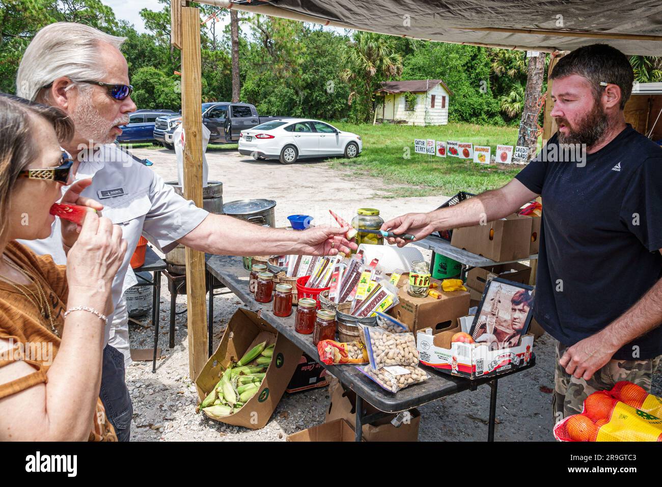 Geneva Florida,rural roadside produce stand watermelon free sample ...