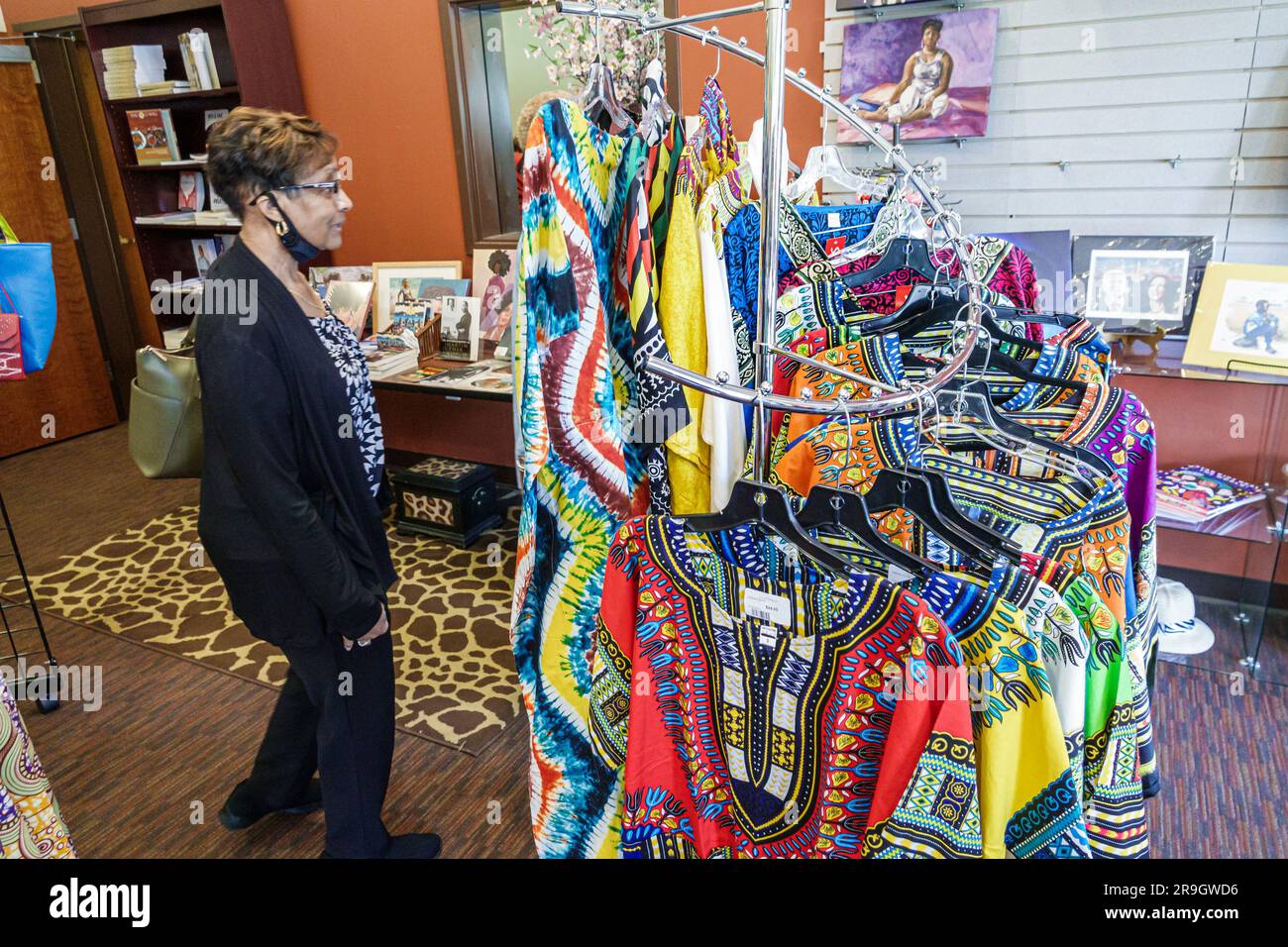 Macon Georgia,Harriet Tubman Museum of African American Art History Culture,Black woman visitor touring,gift shop store Stock Photo