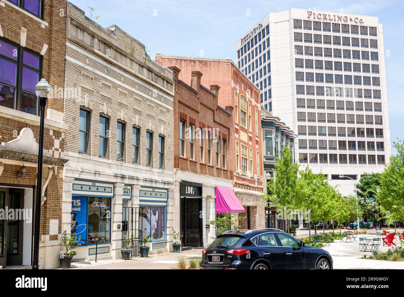 Macon Avenue,historic downtown city skyline restored
