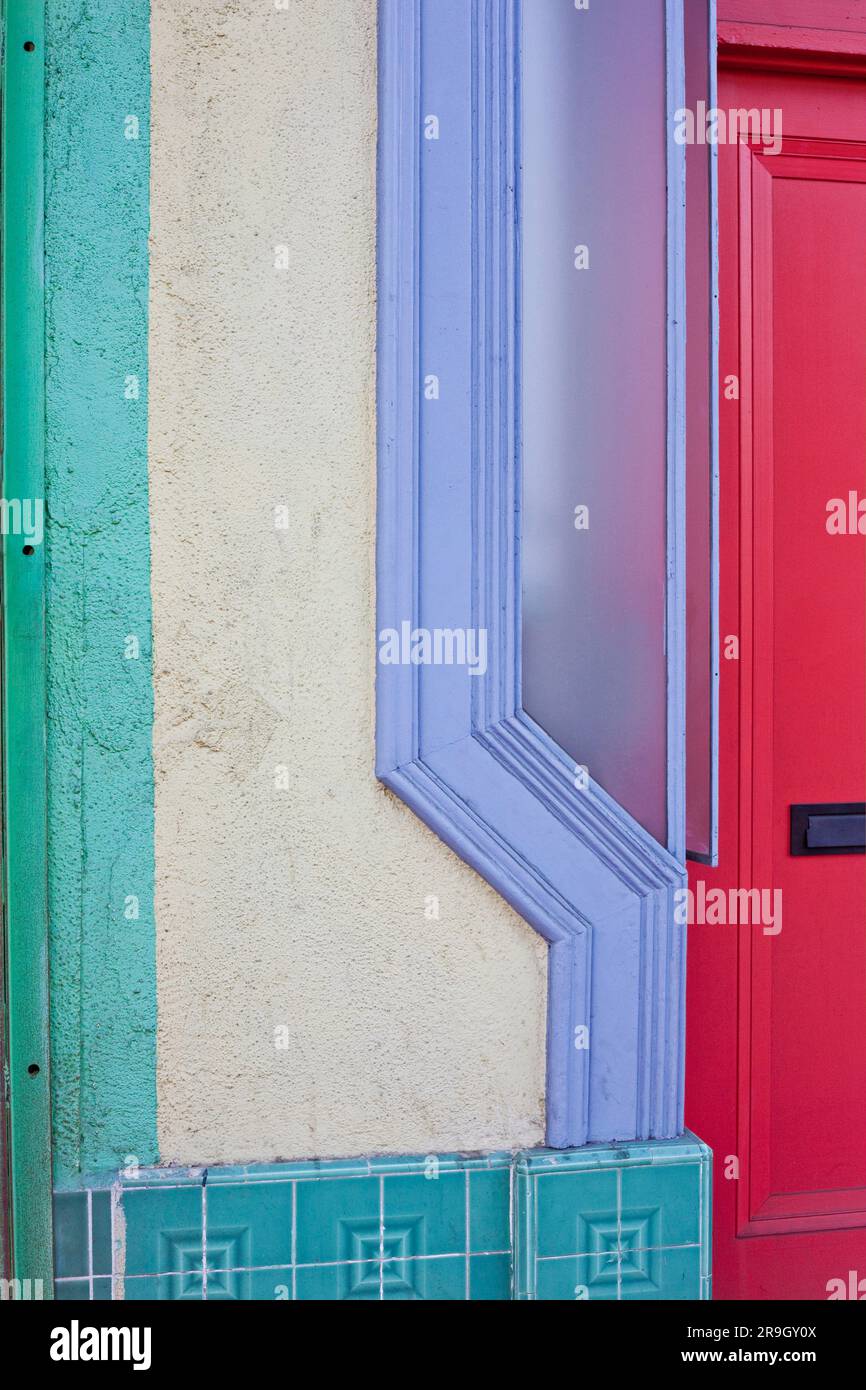 Colorful door frames in Chinatown, Los Angeles, CA Stock Photo Alamy