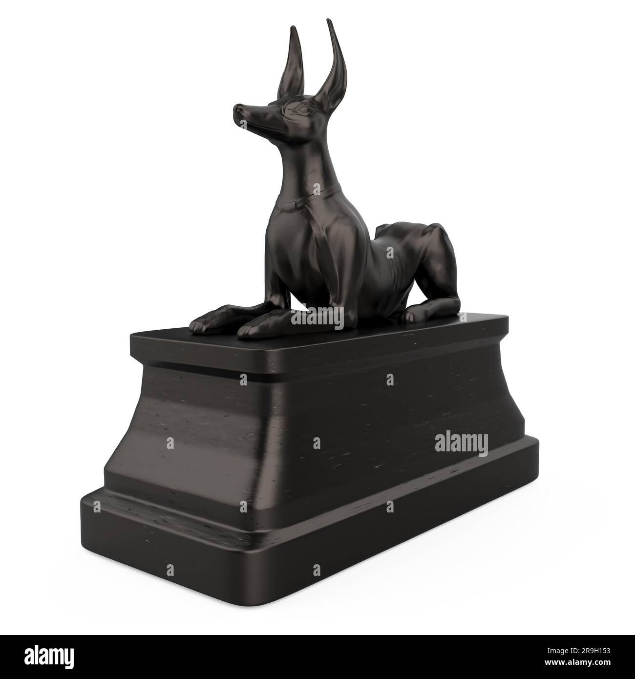 Egyptian Anubis Statue Isolated Stock Photo Alamy