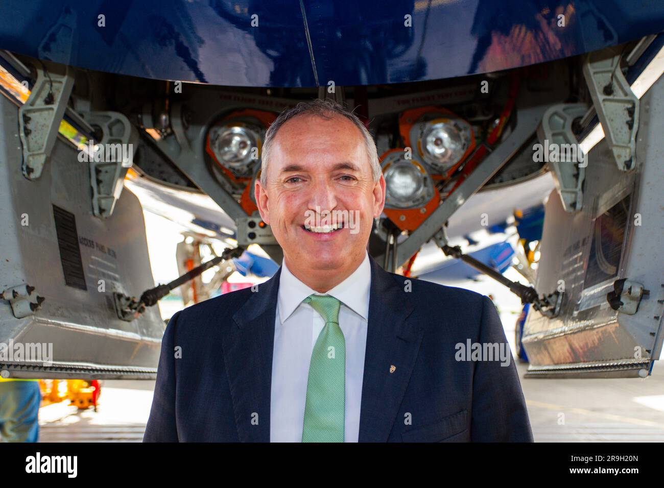 Air New Zealand's chief pilot Captain David Morgan poses for a ...