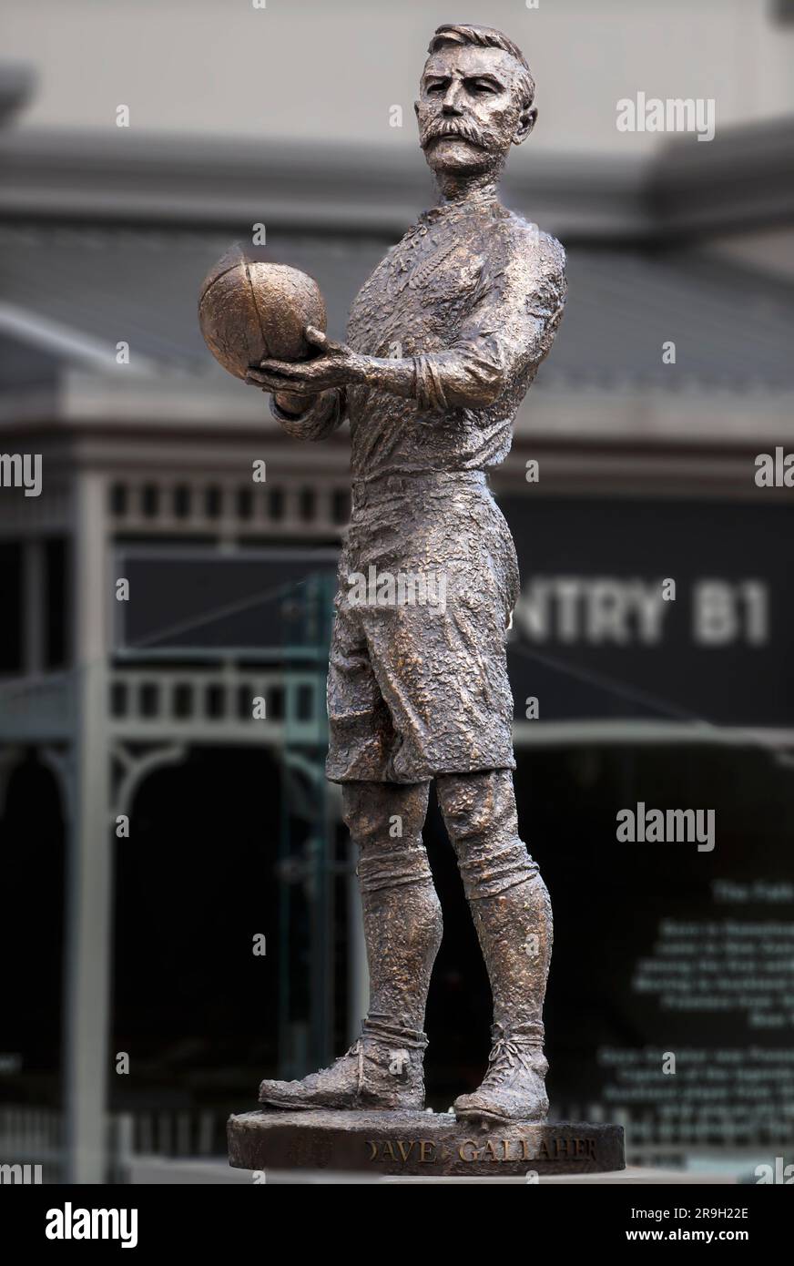 The Dave Gallaher Statue at Eden Park, Auckland, New Zealand Stock Photo
