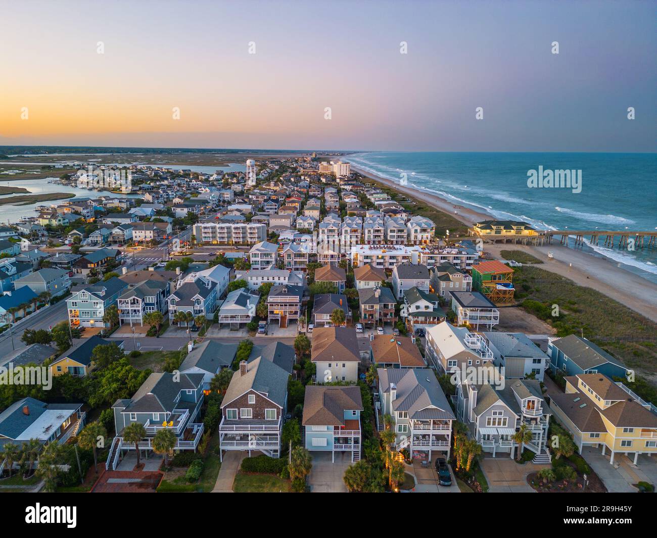Wrightsville Beach, North Carolina, USA at dusk Stock Photo Alamy