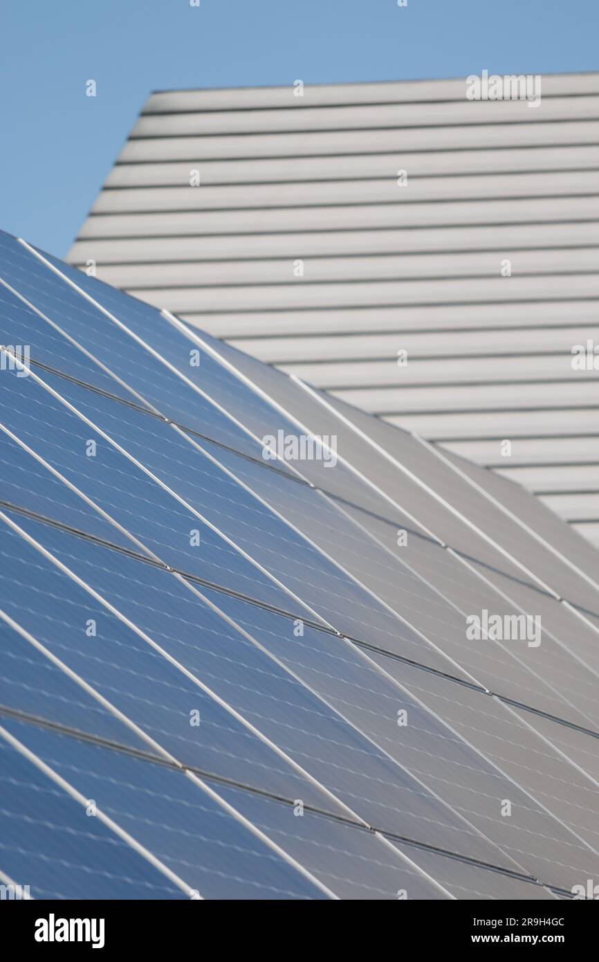 Solar panels next house hi res stock photography and images Alamy