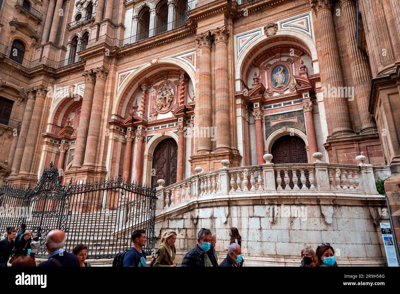 Malaga, Spain - FEB 27, 2022: The Cathedral of Malaga is a Roman ...