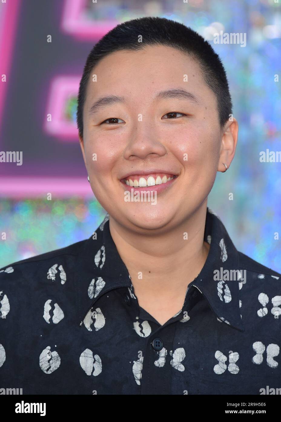 Sabrina Wu arrives at the Los Angeles premiere of "Joy Ride," Monday