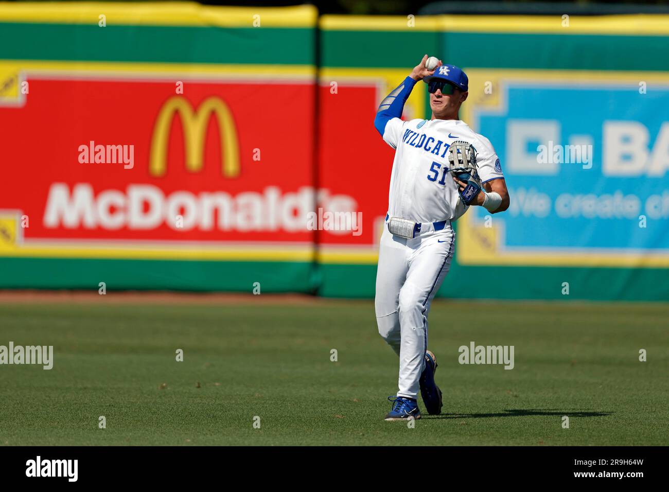 Kentucky outfielder Jackson Gray (51) celebrates with catcher